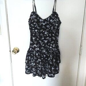 NWOT No Boundaries Black Floral Sundress Size M